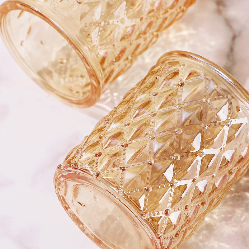 NITIME 12pcs Gold Votive Candle Holders- Tealight Candle Holder for Table Centerpiece  Glass Candle Holder for Wedding Table Decor  Home Decor and Party Decor - Image 3